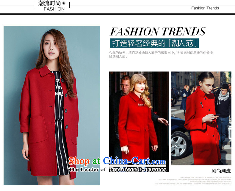 Barbara Euro 2015 autumn the new Korean jacket in gross? Ms. long double-side woolen coat opium poppy RED M photographed the 20 day shipping picture, prices, brand platters! The elections are supplied in the national character of distribution, so action, buy now enjoy more preferential! As soon as possible.