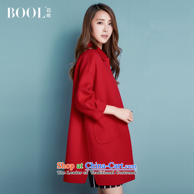 Barbara Euro 2015 autumn the new Korean jacket in gross? Ms. long double-side woolen coat opium poppy RED M photographed the 20 day shipping, HIP (BOOL) , , , shopping on the Internet