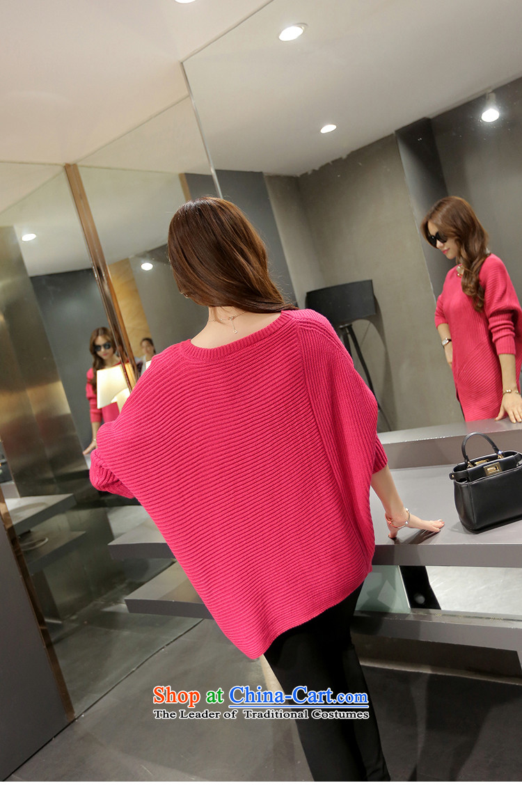 Chino Fumiko larger women Knitted Shirt girl in winter long loose V-Neck Sweater girl of bat sleeves to intensify 3XL red 150-165¨around 922.747 picture, prices, brand platters! The elections are supplied in the national character of distribution, so action, buy now enjoy more preferential! As soon as possible.