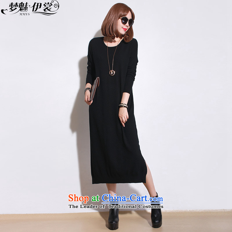 The staff of the Advisory Committee of autumn and winter add fertilizer xl female thick mm wild long forming the long-sleeved sweater knit-black skirt suits are relaxd code