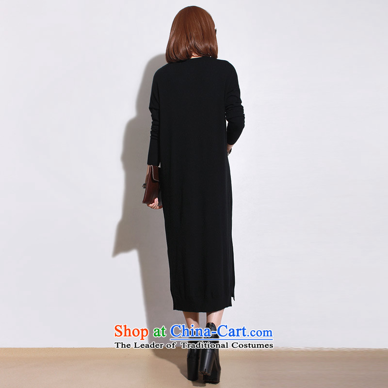 The staff of the Advisory Committee of autumn and winter add fertilizer xl female thick mm wild long forming the long-sleeved sweater knit-to-yi skirts are relaxd, code black dream of El advisory (mmys) , , , shopping on the Internet