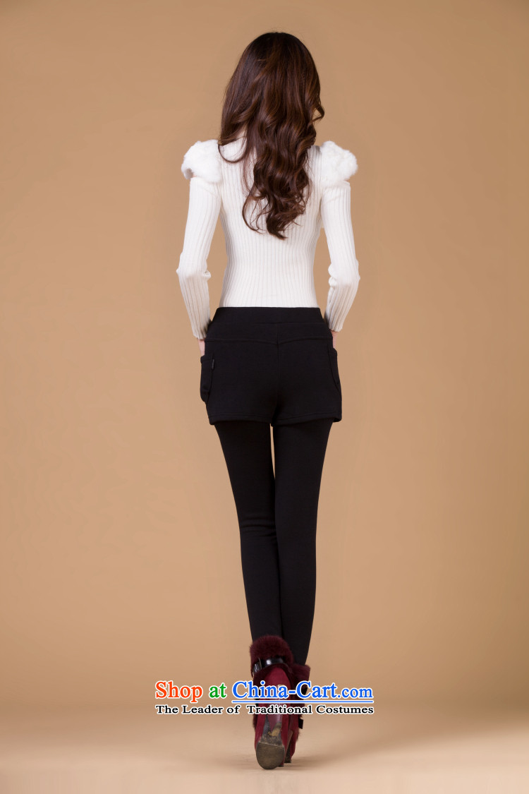 Billion gymnastics  2015 autumn and winter new Korean version of large numbers of ladies thick graphics and leave the package thin forming the two black trousers XXXL picture, prices, brand platters! The elections are supplied in the national character of distribution, so action, buy now enjoy more preferential! As soon as possible.