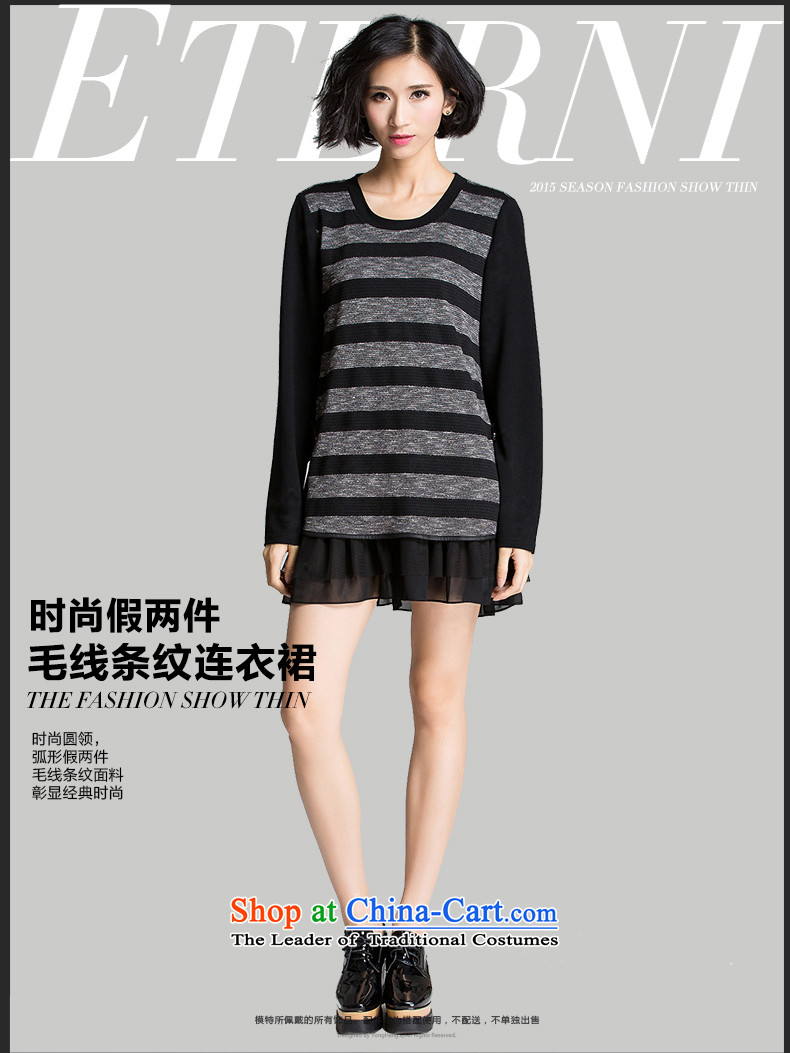 The Eternal-soo to xl women's dresses autumn 2015 new products thick mm sister Korean streaks, Hin thick knitting thin, leave two garment 2XL Photo Black, prices, brand platters! The elections are supplied in the national character of distribution, so action, buy now enjoy more preferential! As soon as possible.