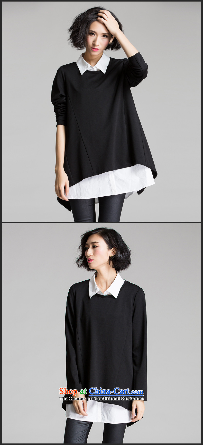 The Eternal Soo-to increase women's code 2015 Autumn shirt new product expertise mm thick people replace autumn sister video thin, stylish and relaxd temperament really two kits 3XL black shirts pictures, prices, brand platters! The elections are supplied in the national character of distribution, so action, buy now enjoy more preferential! As soon as possible.