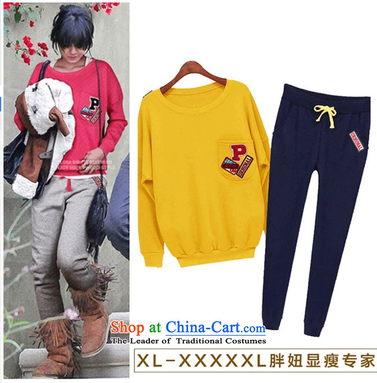 Xiang Jiang ad to increase women's code thick MM autumn replacing two kits knitting T-shirt with tether castor trousers loose video thin thick sister 200 catties 5981 large gray code 5XL picture, prices, brand platters! The elections are supplied in the national character of distribution, so action, buy now enjoy more preferential! As soon as possible.
