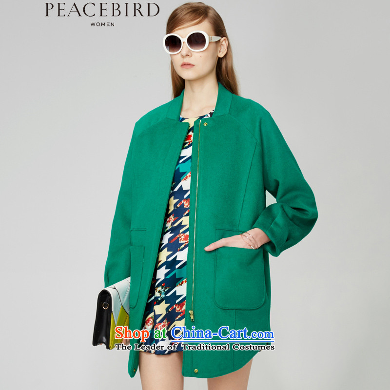 Women peacebird autumn 2015 new products loose coatA3AA43501greenL