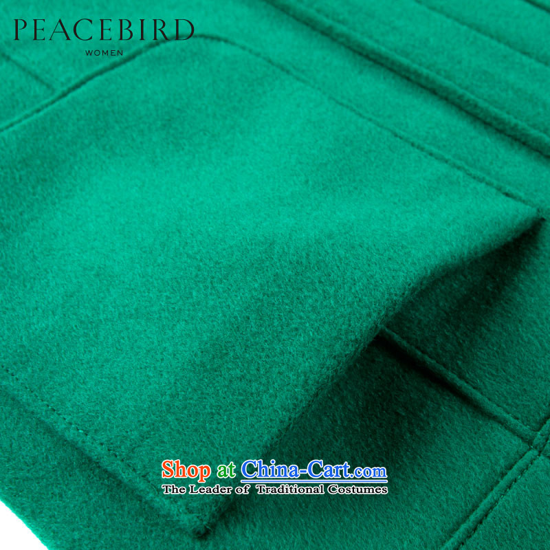 Women peacebird autumn 2015 new products loose coat A3AA43501 Green , L PEACEBIRD shopping on the Internet has been pressed.