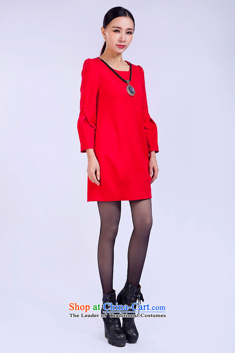 2015 Autumn and winter, large long-sleeved dresses Korean version of minimalist retro thin cotton thick black XXXL h151012 products of pictures, prices, brand platters! The elections are supplied in the national character of distribution, so action, buy now enjoy more preferential! As soon as possible.