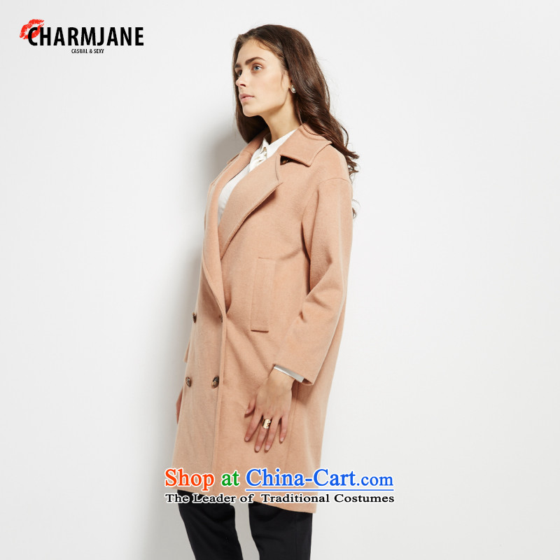 Staff in short hair? 2015 autumn and winter coats new gross double row female coat it is long hair? female jacket lapel woolen coat female Brown , L, Director Jane (CHARMJANE) , , , shopping on the Internet