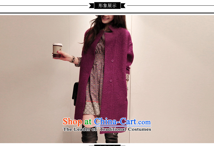 Hui-hua 2015 fall for the new land, loose fit Korean minimalist in long L WD001 coats of gross? purple L picture, prices, brand platters! The elections are supplied in the national character of distribution, so action, buy now enjoy more preferential! As soon as possible.