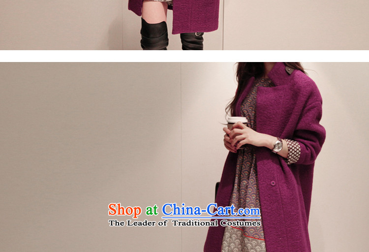 Hui-hua 2015 fall for the new land, loose fit Korean minimalist in long L WD001 coats of gross? purple L picture, prices, brand platters! The elections are supplied in the national character of distribution, so action, buy now enjoy more preferential! As soon as possible.