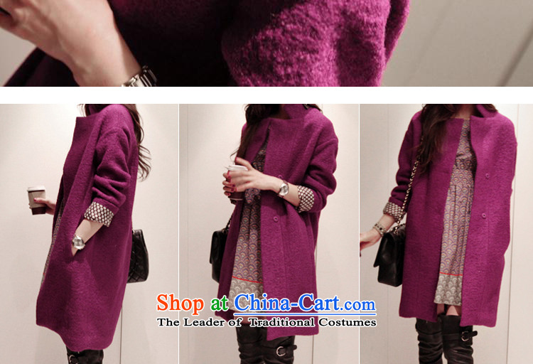 Hui-hua 2015 fall for the new land, loose fit Korean minimalist in long L WD001 coats of gross? purple L picture, prices, brand platters! The elections are supplied in the national character of distribution, so action, buy now enjoy more preferential! As soon as possible.