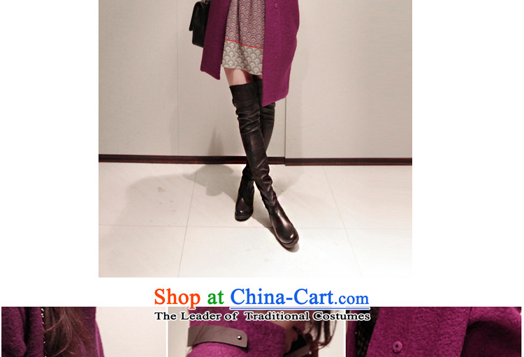 Hui-hua 2015 fall for the new land, loose fit Korean minimalist in long L WD001 coats of gross? purple L picture, prices, brand platters! The elections are supplied in the national character of distribution, so action, buy now enjoy more preferential! As soon as possible.