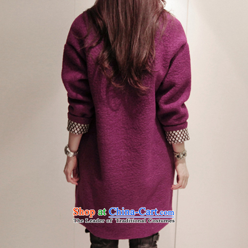 Hui-hua 2015 fall for the new land, loose fit Korean minimalist in long l WD001 coats of gross? purple , L, Hui-hua (lvhuaf hui) , , , shopping on the Internet