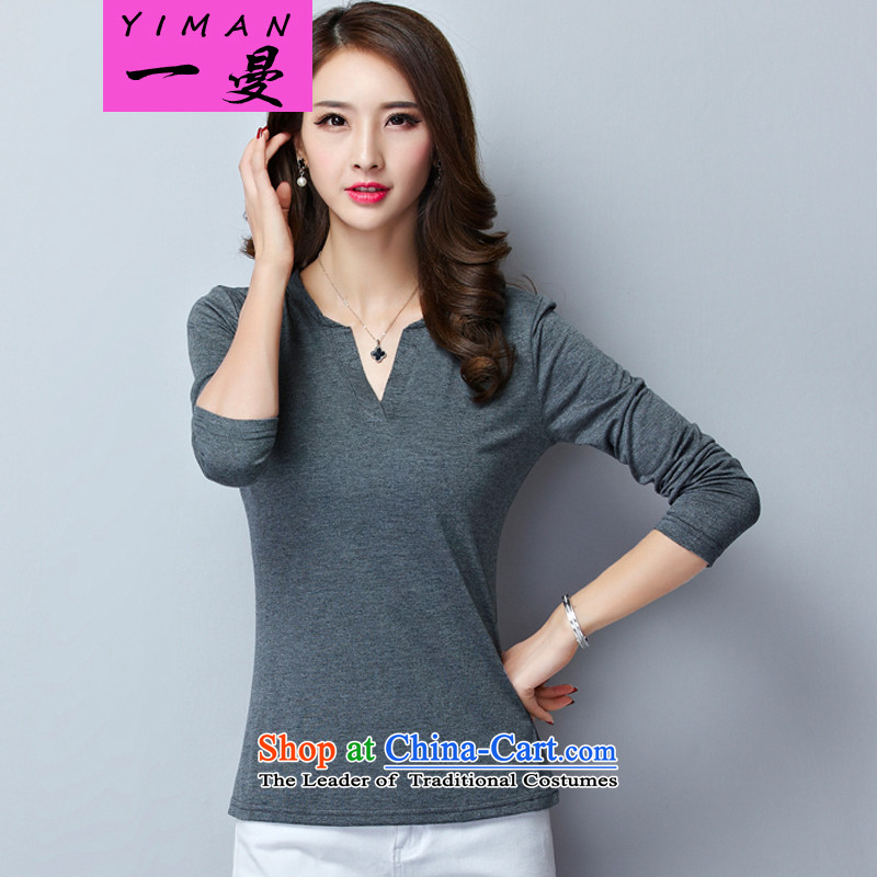A Cayman large long-sleeved T-shirts, forming the Netherlands thick girls' Graphics thin, autumn and winter new thick sister Korean to xl ladies casual shirt 015 Black - General Assembly of the recommendations of the Autumn 3XL 140-160 characters around 922.747, a Cayman , , , shopping on the Internet
