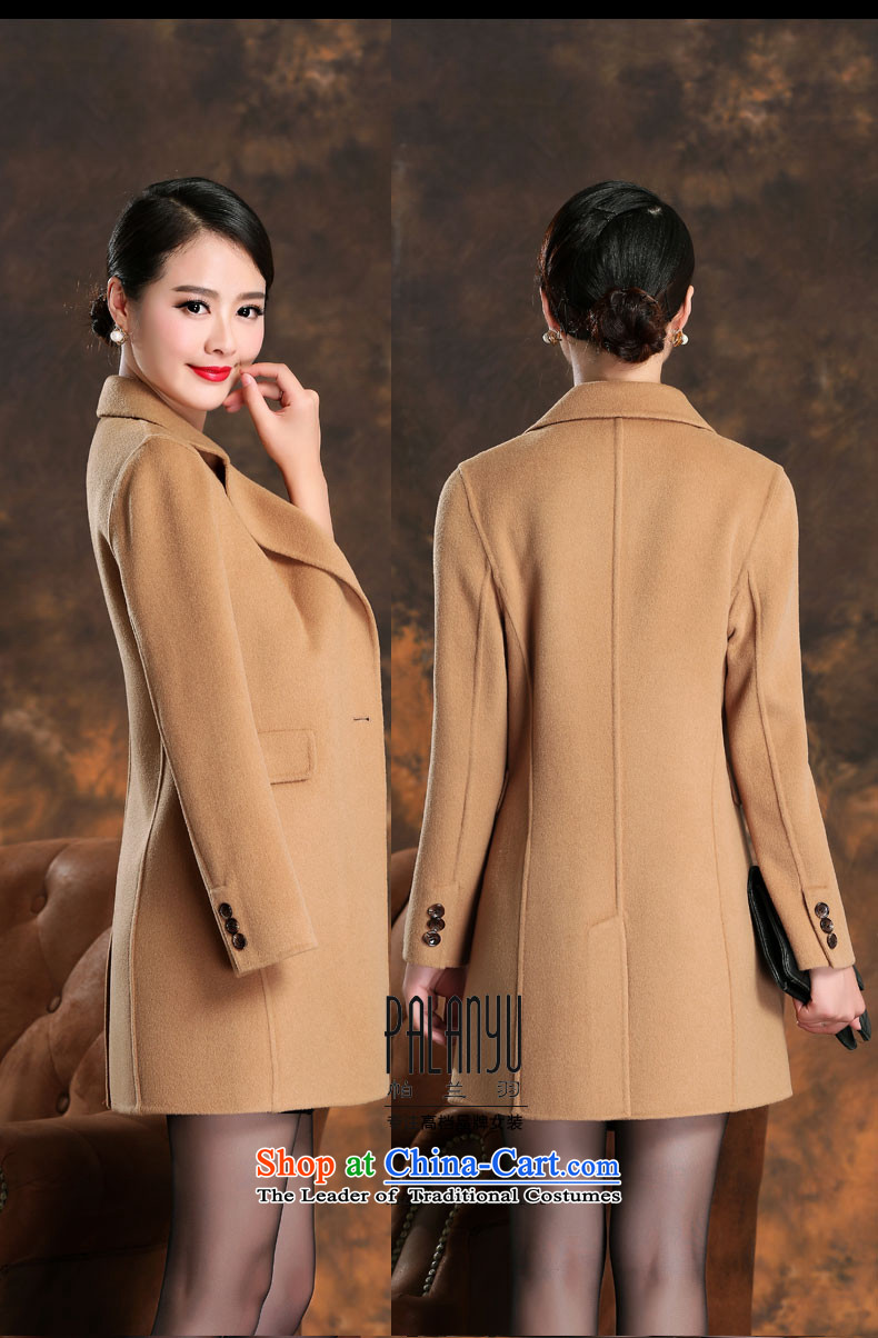 Palun Yu high-end 2015 New Fall/Winter Collections in long double-side cashmere overcoat, gross? 