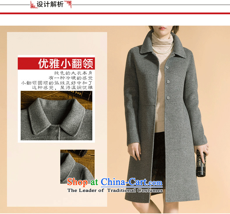 2015 Autumn and winter flower also new middle-aged temperament double-side elegant gross girls jacket? long wool coat? a jacket Reed Sau San within seven days of the Shipment Gray L picture, prices, brand platters! The elections are supplied in the national character of distribution, so action, buy now enjoy more preferential! As soon as possible.