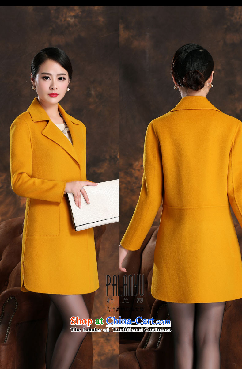 Palun Yu high-end double-side cashmere overcoat female new 2015 Fall/Winter Collections in long wool coat female gross?? 