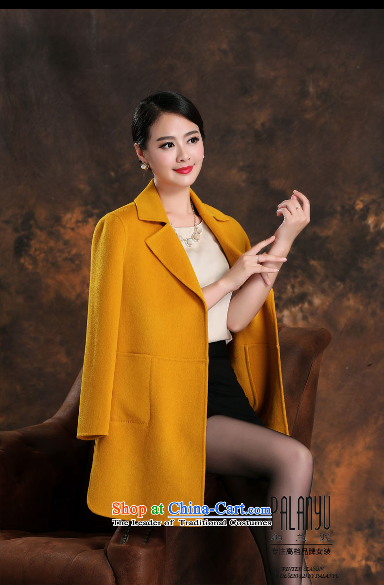 Palun Yu high-end double-side cashmere overcoat female new 2015 Fall/Winter Collections in long wool coat female gross?? 
