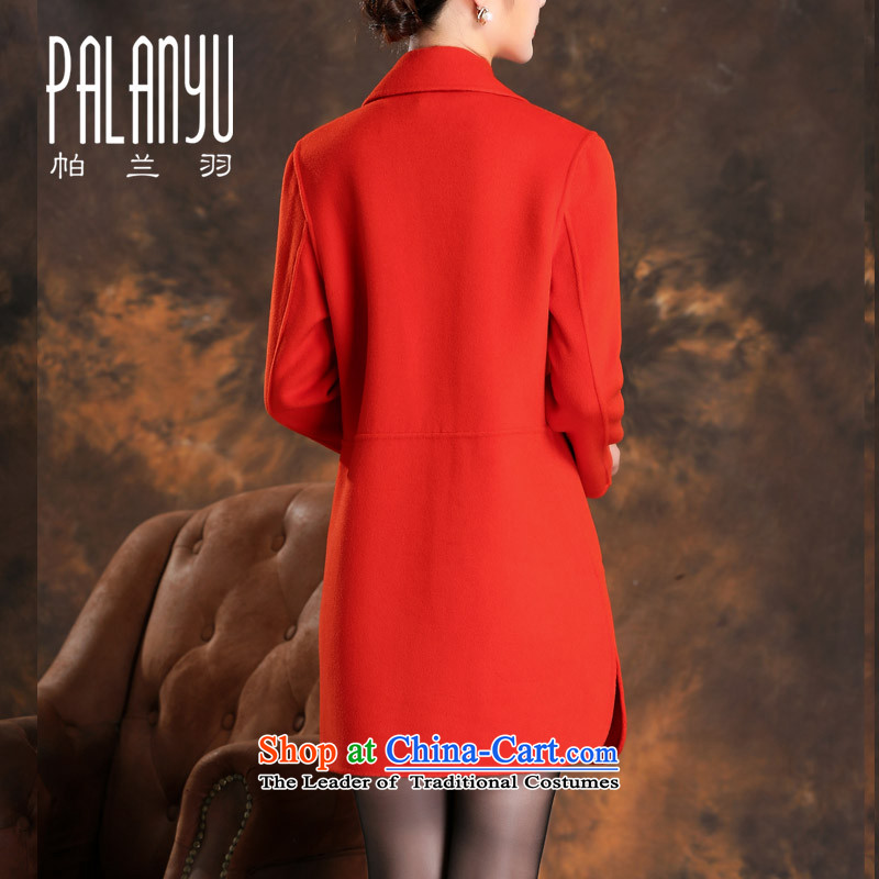 Palun Yu high-end double-side cashmere overcoat female new 2015 Fall/Winter Collections in long wool coat female gross??   jacket H808 orange M Parrain Yu (palanyu) , , , shopping on the Internet