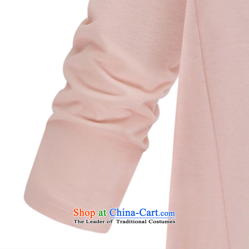 O Ya-ting to increase women's code 2015 autumn and winter new thick long-sleeved T-shirt thin graphics mm round-neck collar bow tie T-shirts, forming the women clothes pink 5XL 175-200 recommends that you, O Jacob aoyating Ting () , , , shopping on the In