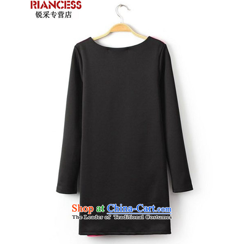 Vpro picking autumn and winter new plus lint-free stamp obesity MM heavy code 200 catties women's dresses in long sleeve and sweater sweater larger female black sweater, lint-free high-code plus XXXL 170-200, sharp picking , , , shopping on the Internet