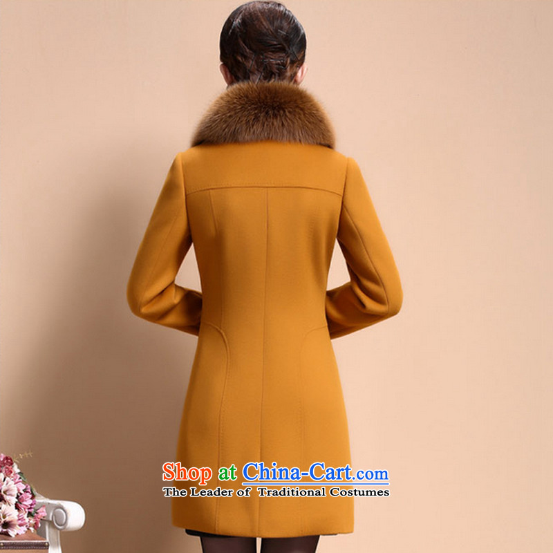 M bogey American 2015 autumn and winter coats a new large thick hair? m L, yellow female coats Bo-mi (MIBOMEI) , , , shopping on the Internet