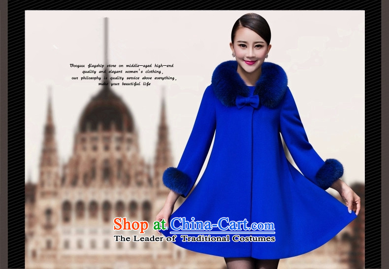 Elizabeth Overgrown Tomb, larger women fall/winter collections to intensify the Korean version of the new 2015 loose cloak? In long coats Gross Gross female blue coat? 3XL picture, prices, brand platters! The elections are supplied in the national character of distribution, so action, buy now enjoy more preferential! As soon as possible.
