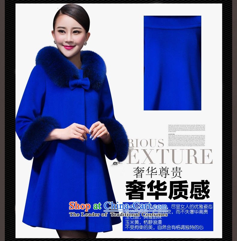 Elizabeth Overgrown Tomb, larger women fall/winter collections to intensify the Korean version of the new 2015 loose cloak? In long coats Gross Gross female blue coat? 3XL picture, prices, brand platters! The elections are supplied in the national character of distribution, so action, buy now enjoy more preferential! As soon as possible.