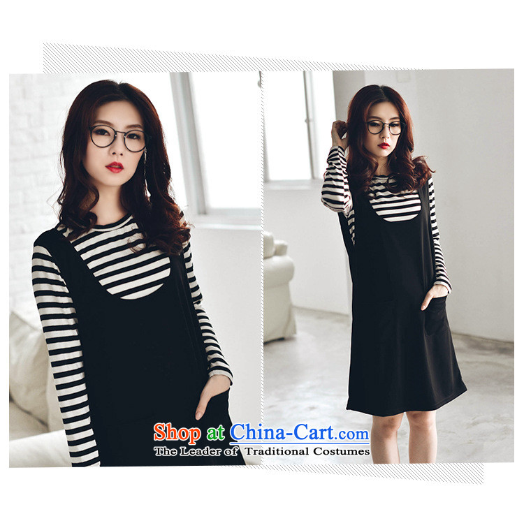 To increase the number missdonut women fall thick sister video thin mounted, Korean thick mm stripe t-shirt vest dresses 200 catties king black kit for larger XXL recommended cost between HKD150-170 catty picture, prices, brand platters! The elections are supplied in the national character of distribution, so action, buy now enjoy more preferential! As soon as possible.
