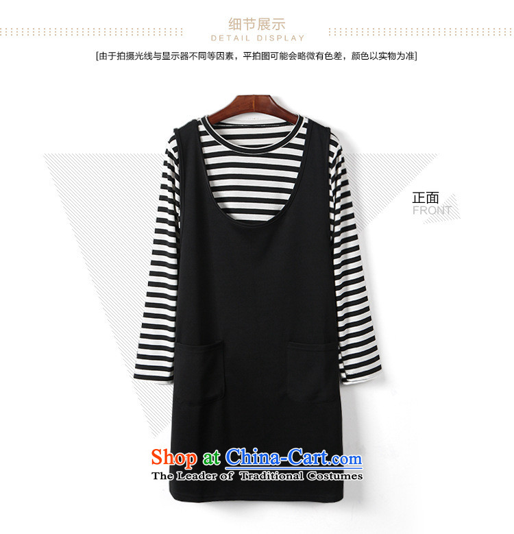 To increase the number missdonut women fall thick sister video thin mounted, Korean thick mm stripe t-shirt vest dresses 200 catties king black kit for larger XXL recommended cost between HKD150-170 catty picture, prices, brand platters! The elections are supplied in the national character of distribution, so action, buy now enjoy more preferential! As soon as possible.