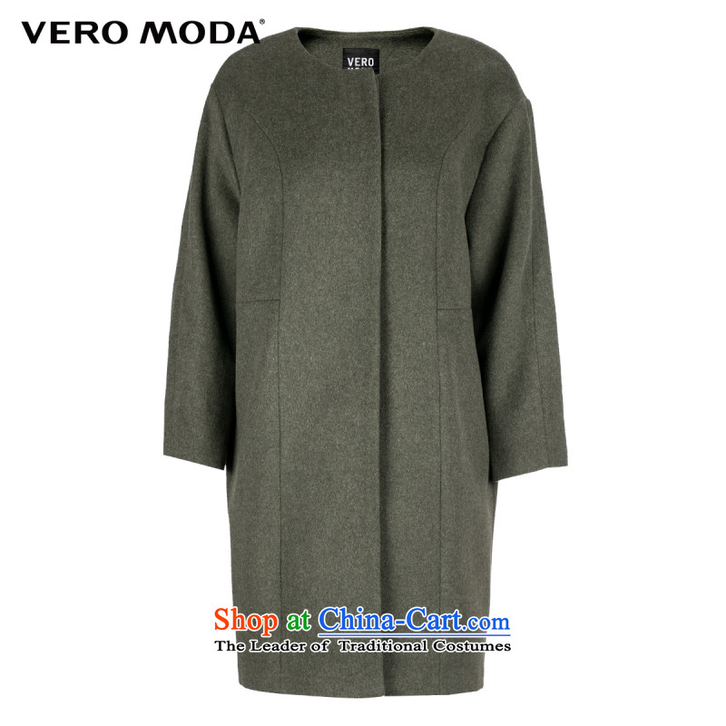 Vero moda solid color thick fabrics round-neck collar Lok rotator cuff straight hair? |315327032 coats are 043 Army Green 155/76A/XS,VEROMODA,,, shopping on the Internet