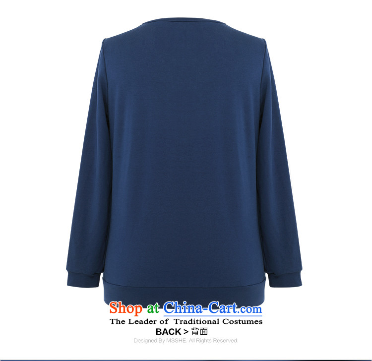 Msshe xl women 2015 new fall inside the trendy long-sleeved sweater lovely round-neck collar T-shirt pre-sale 2,939 Blue 3XL- pre-sale to the picture of 12.10, prices, brand platters! The elections are supplied in the national character of distribution, so action, buy now enjoy more preferential! As soon as possible.