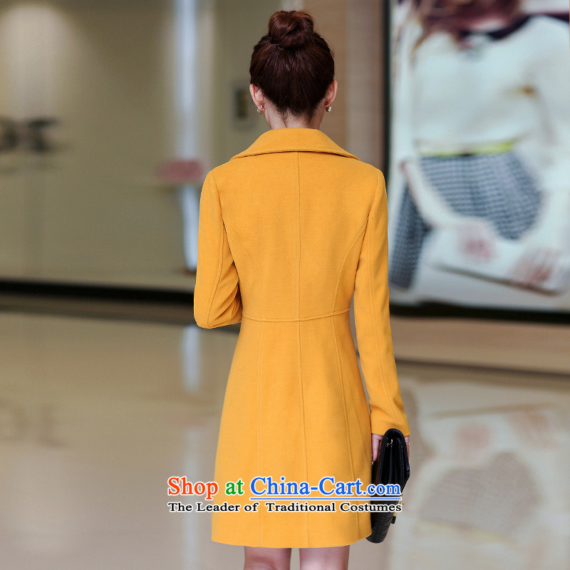 Love is the fall of 2015 New Gigi Lai lady? Jacket Korean Gross Stylish coat in gross? Ms. Long Sau San temperament gross overcoats black , L? Love For Gigi Lai (AIQIAOZI) , , , shopping on the Internet