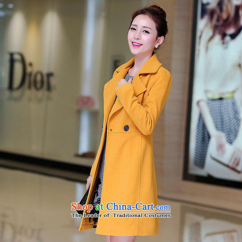 Love is the fall of 2015 New Gigi Lai lady? Jacket Korean Gross Stylish coat in gross? Ms. Long Sau San temperament gross overcoats black , L? Love For Gigi Lai (AIQIAOZI) , , , shopping on the Internet