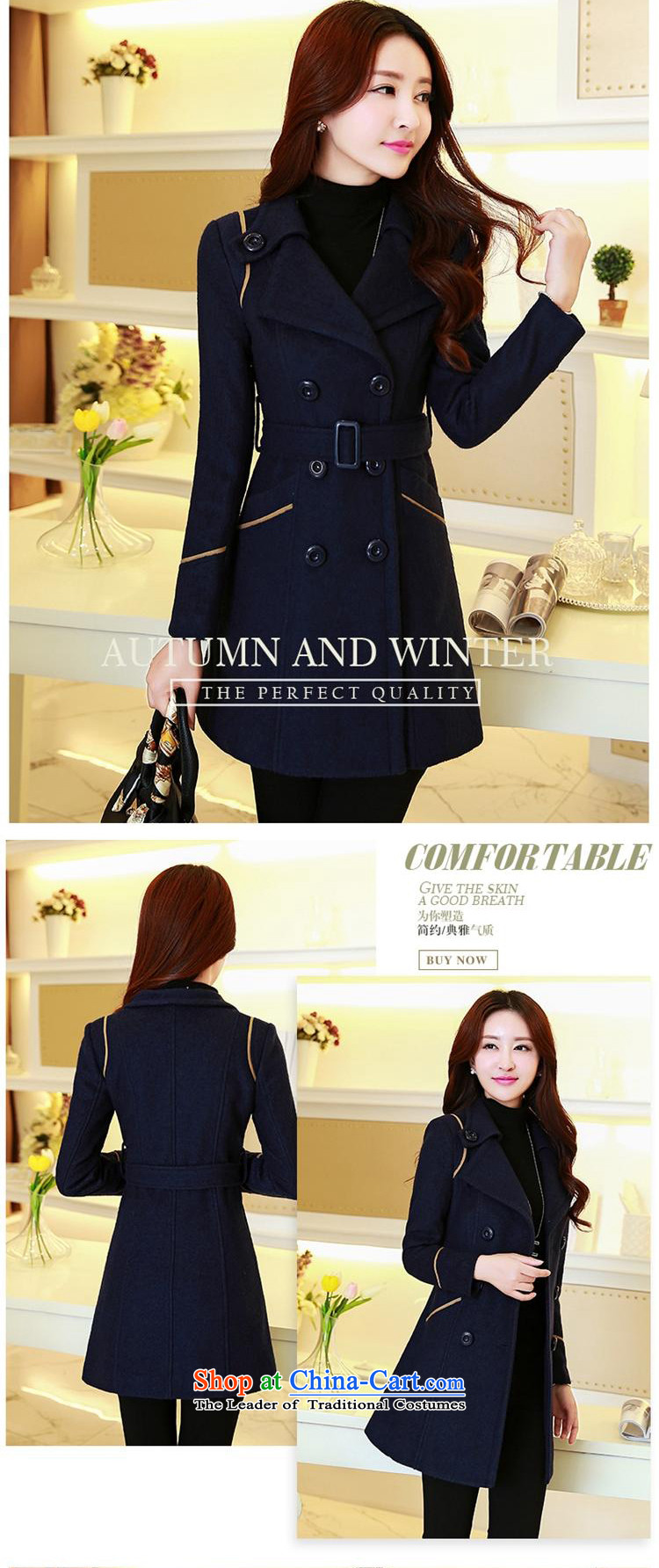 For the 2015 Autumn Princess Anne new ladies hair? Jacket Korean Stylish coat in gross? Ms. Long Sau San temperament gross? overcoat navy XXL picture, prices, brand platters! The elections are supplied in the national character of distribution, so action, buy now enjoy more preferential! As soon as possible.