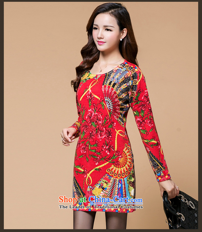 Jinhuang lint-free fall and winter 2015 new women's ethnic woolen sweater dresses in loose long Korean skirt RED M picture sweater, prices, brand platters! The elections are supplied in the national character of distribution, so action, buy now enjoy more preferential! As soon as possible.
