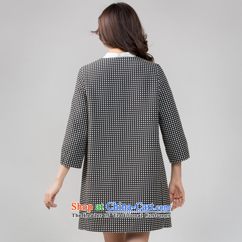The interpolator auspicious 2015 to increase the number of women with thick mm autumn replacing new jacquard wave point 7 to the cuff, long very casual jacket coat 5605 Black 3XL, rattled auspicious shopping on the Internet has been pressed.
