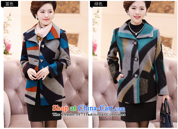 Van Gogh 倲 larger women 2015 autumn and winter clothes in new long thick MM coat 40-50-year-old elderly women's gross? jacket a wool coat 6 Blue  2XL Photo, prices, brand platters! The elections are supplied in the national character of distribution, so action, buy now enjoy more preferential! As soon as possible.