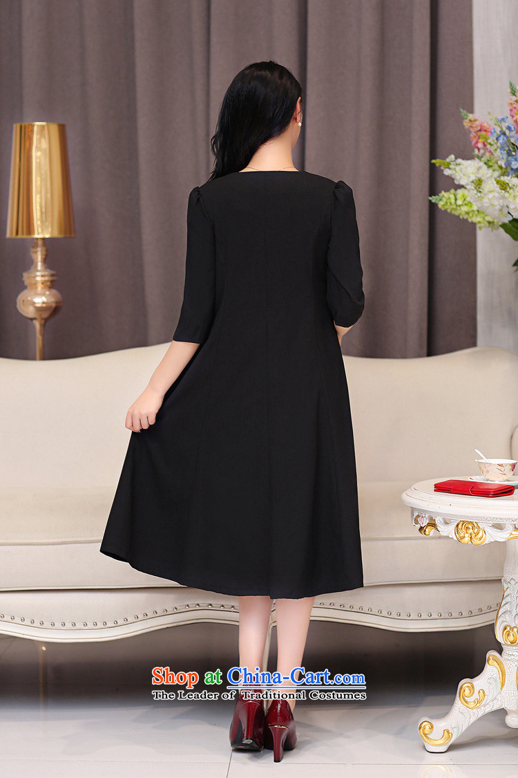 El-ju 2015 Autumn Yee Nga new high-code women) to intensify the skirt RN9565  XXXXL black picture, prices, brand platters! The elections are supplied in the national character of distribution, so action, buy now enjoy more preferential! As soon as possible.
