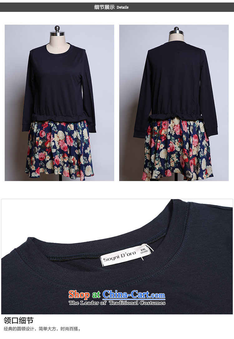 Luo Shani flower code women fall catty to 200XL Korean thick mm loose thick girls' Graphics, 8741 Thin Dark Blue 3XL- Foutune of video image thin, prices, brand platters! The elections are supplied in the national character of distribution, so action, buy now enjoy more preferential! As soon as possible.