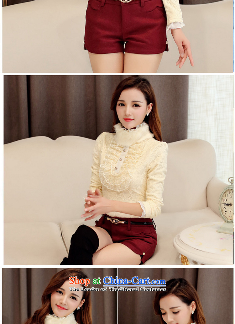 The World 2015 autumn and winter fun Doi new Korean Antique Lace wild forming the Netherlands high collar rabbit hair for the warm clothes 9829 lint-free almond  L picture, prices, brand platters! The elections are supplied in the national character of distribution, so action, buy now enjoy more preferential! As soon as possible.