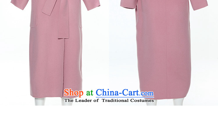 Florat /FLORA 2015 autumn and winter new double-side wool coat girl in long?) European site temperament Sau San graphics port A jacket coltish pink  XS size is larger than the normal maximum recommended minimum 1-2 code picture, prices, brand platters! The elections are supplied in the national character of distribution, so action, buy now enjoy more preferential! As soon as possible.