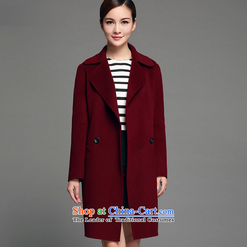 The 2015 autumn the new stone of Pure wool woolen fabric coats manual two-sided female double-medium to long term gross jacket and color , then the stone (bushi) , , , shopping on the Internet