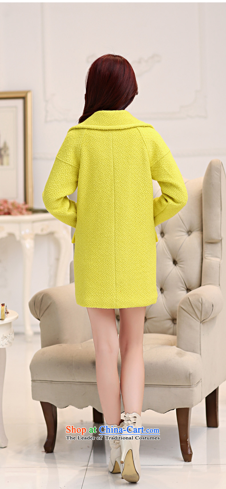 Land rental housing by 2015 Fall/Winter Collections of new western style woolen coat female non-cashmere overcoat and stylish OL tether thick coat jacket gross? female lemon yellow M picture, prices, brand platters! The elections are supplied in the national character of distribution, so action, buy now enjoy more preferential! As soon as possible.
