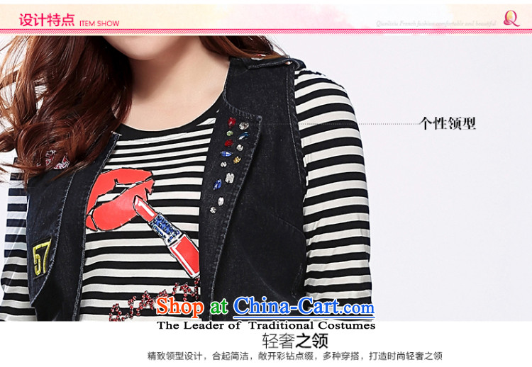 The former Yugoslavia Li Sau 2015 autumn large new mount female round-neck collar jacket embroidered cloth flash drill Foutune of medium to long term sleeveless cowboy vest black 3XL picture, prices, brand platters! The elections are supplied in the national character of distribution, so action, buy now enjoy more preferential! As soon as possible.