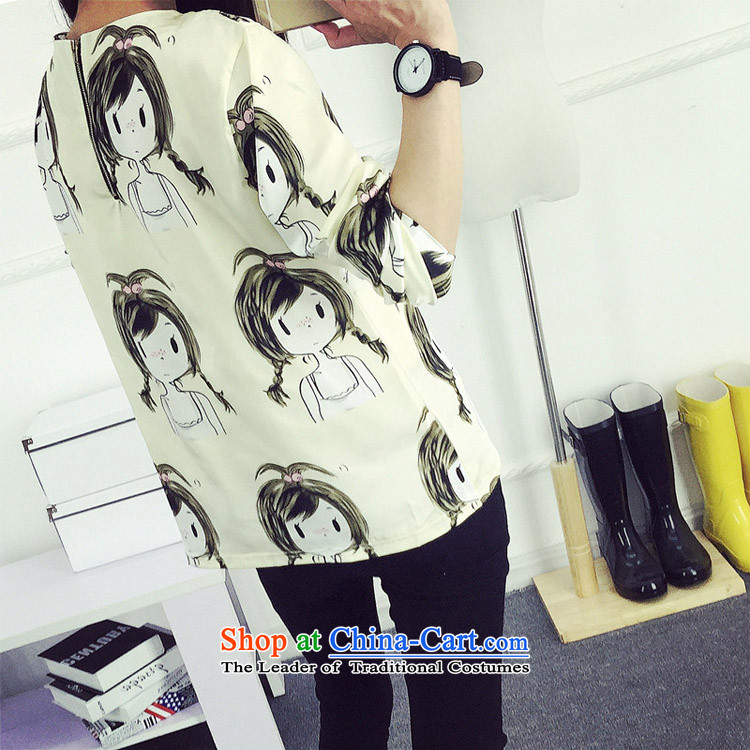 Create the  2015 autumn billion new Korean version of large numbers of female 200mm thick loose video catty thin long-sleeved T-shirt black T-shirt stamp XXXXL picture, prices, brand platters! The elections are supplied in the national character of distribution, so action, buy now enjoy more preferential! As soon as possible.