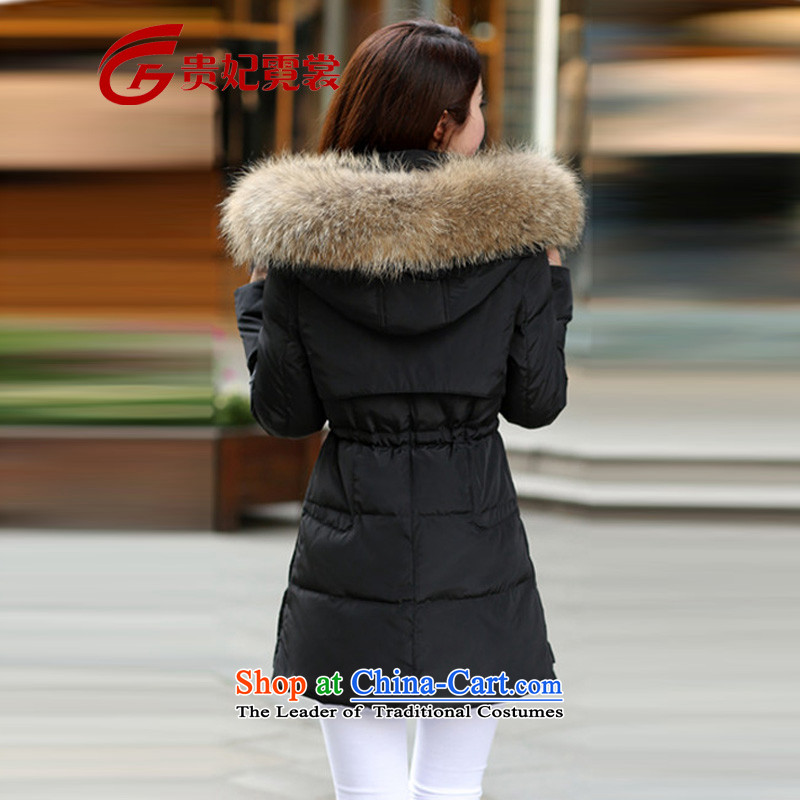 Gwi Tysan 2015 winter clothing new fat mm xl down jacket for the medium to long term, Nagymaros 200 catties to extra-thick down Black High wool collar 4XL, Gwi Tysan shopping on the Internet has been pressed.