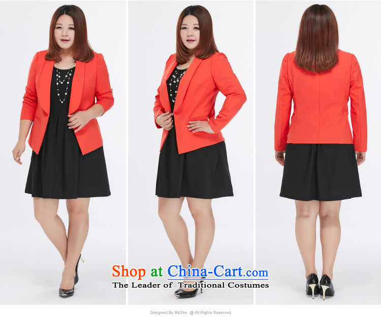 Msshe xl women 2015 new autumn replacing thick sister minimalist lapel jacket 10821 small red  5XL picture, prices, brand platters! The elections are supplied in the national character of distribution, so action, buy now enjoy more preferential! As soon as possible.
