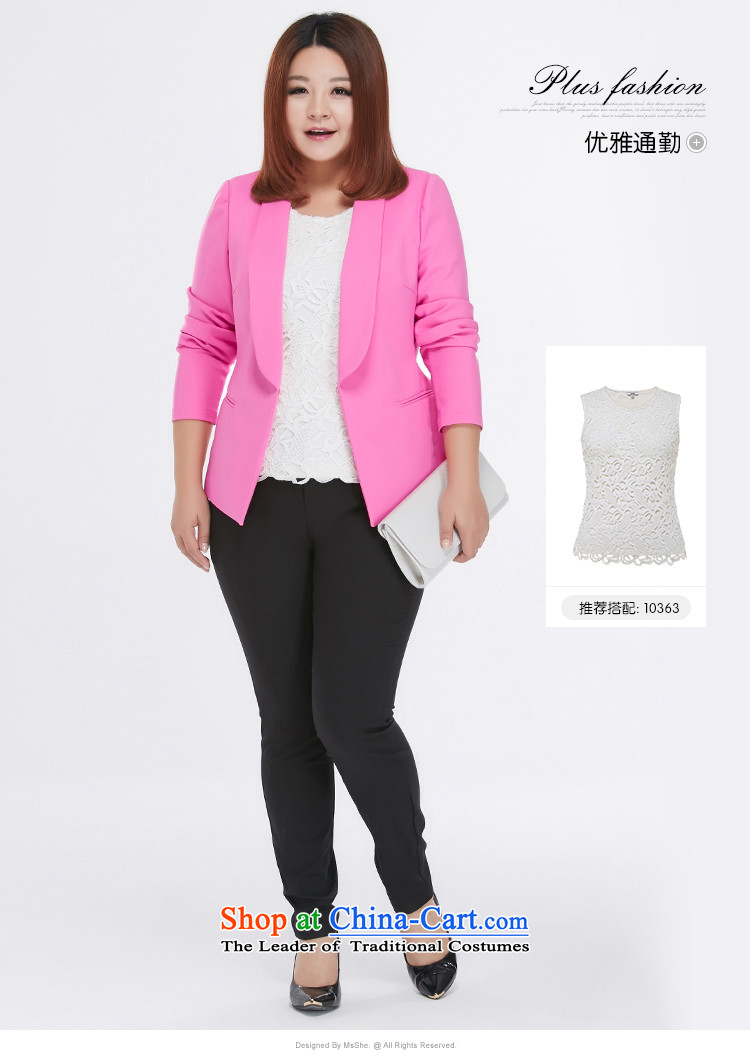 Msshe xl women 2015 new autumn replacing thick sister minimalist lapel jacket 10821 small red  5XL picture, prices, brand platters! The elections are supplied in the national character of distribution, so action, buy now enjoy more preferential! As soon as possible.